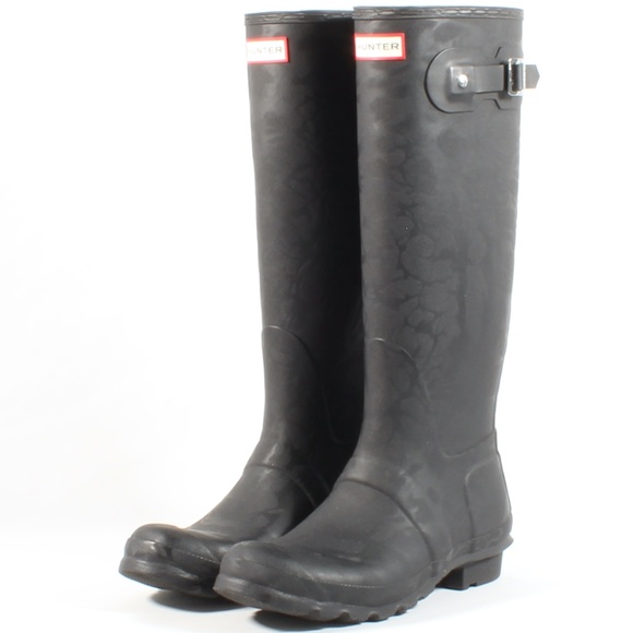 Hunter Shoes - Hunter Original Leopard Texture Tall Rain Boots